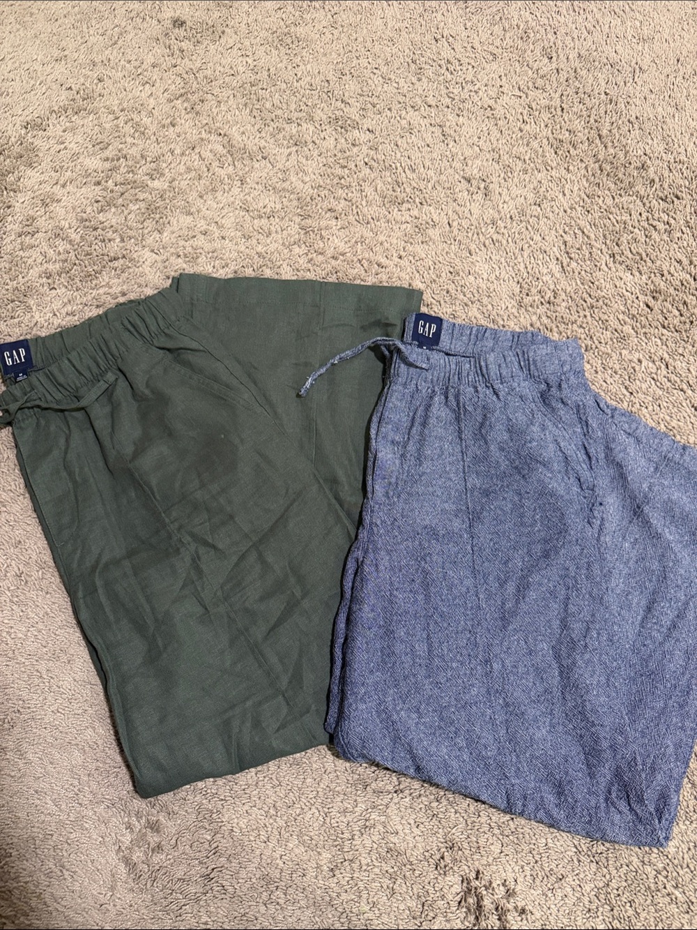 GAP Men’s Hybrid Shorts in Olive Green and Heather Blue